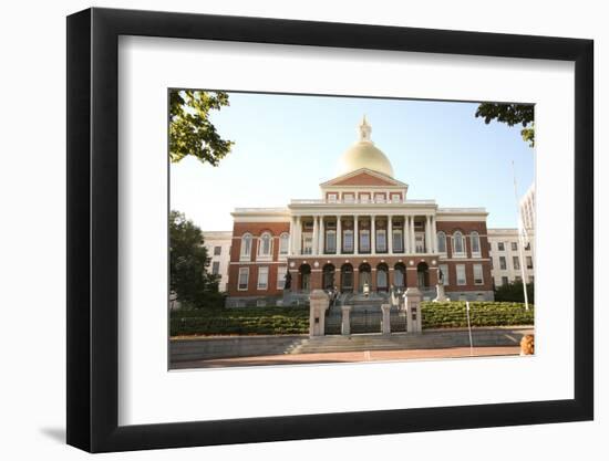 Boston State Capital with its Golden Dome-pdb1-Framed Photographic Print