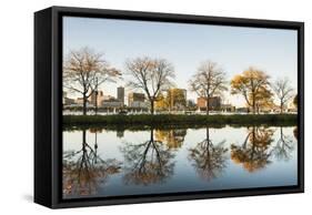 Boston, Storrow Lagoon.-Brians Photos-Framed Stretched Canvas