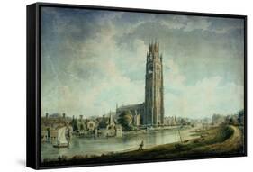 Boston Stump: View from the South-West-John Buckler-Framed Stretched Canvas