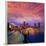 Boston Sunset Skyline from Fan Pier in Massachusetts USA-holbox-Framed Premium Photographic Print