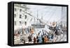 Boston Tea Party, 1773-Currier & Ives-Framed Stretched Canvas