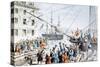 Boston Tea Party, 1773-Currier & Ives-Stretched Canvas