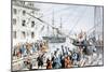 Boston Tea Party, 1773-Currier & Ives-Mounted Giclee Print