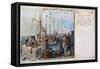 Boston Tea Party, 1773-Daniel Chodowiecki-Framed Stretched Canvas