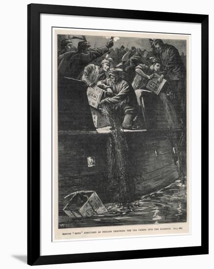 Boston Tea Party 1773-W.h. Overend-Framed Art Print