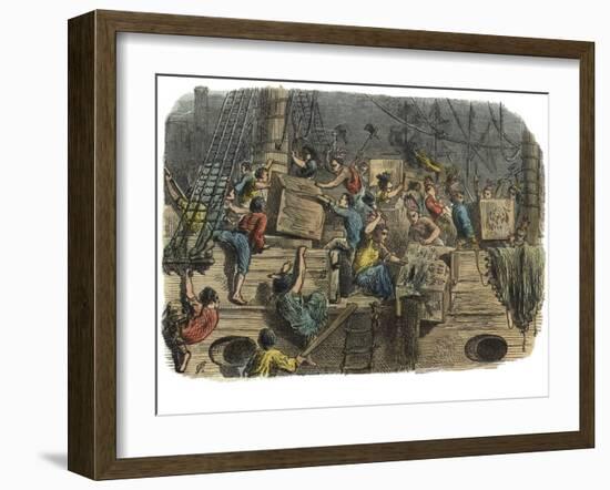 Boston Tea Party, C.1860S-null-Framed Giclee Print
