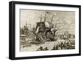 Boston Tea Party, December 16, 1773-null-Framed Giclee Print