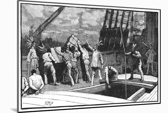 Boston Tea Party, December 1773-null-Mounted Giclee Print