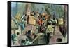 Boston Tea Party, the "Boston Boys" Throwing the Taxed Tea into the Charles River, 1773-null-Framed Stretched Canvas