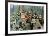 Boston Tea Party, the "Boston Boys" Throwing the Taxed Tea into the Charles River, 1773-null-Framed Premium Giclee Print
