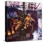 Boston Tea Party-English School-Stretched Canvas