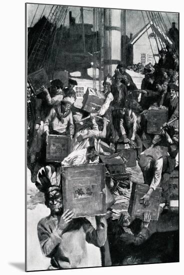 Boston Tea Party-Howard Pyle-Mounted Giclee Print