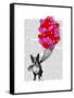 Boston Terrier and Balloons-Fab Funky-Framed Stretched Canvas