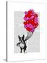 Boston Terrier and Balloons-Fab Funky-Stretched Canvas