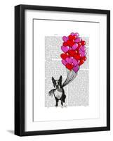 Boston Terrier and Balloons-Fab Funky-Framed Art Print