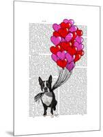 Boston Terrier and Balloons-Fab Funky-Mounted Art Print