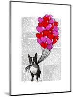 Boston Terrier and Balloons-Fab Funky-Mounted Art Print