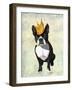 Boston Terrier and Crown-Fab Funky-Framed Art Print