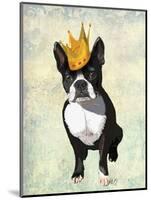 Boston Terrier and Crown-Fab Funky-Mounted Art Print