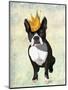 Boston Terrier and Crown-Fab Funky-Mounted Art Print