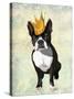 Boston Terrier and Crown-Fab Funky-Stretched Canvas