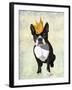 Boston Terrier and Crown-Fab Funky-Framed Art Print