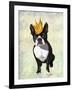 Boston Terrier and Crown-Fab Funky-Framed Art Print