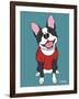 Boston Terrier Black-Tomoyo Pitcher-Framed Giclee Print