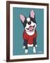 Boston Terrier Black-Tomoyo Pitcher-Framed Giclee Print