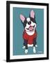 Boston Terrier Black-Tomoyo Pitcher-Framed Giclee Print