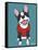 Boston Terrier Black-Tomoyo Pitcher-Framed Stretched Canvas