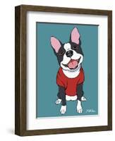 Boston Terrier Black-Tomoyo Pitcher-Framed Giclee Print