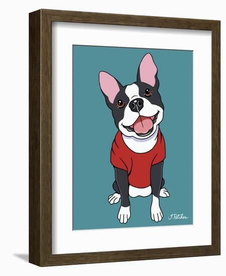 Boston Terrier Black-Tomoyo Pitcher-Framed Giclee Print