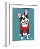 Boston Terrier Black-Tomoyo Pitcher-Framed Giclee Print