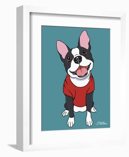 Boston Terrier Black-Tomoyo Pitcher-Framed Giclee Print