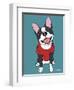 Boston Terrier Black-Tomoyo Pitcher-Framed Giclee Print