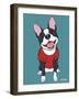 Boston Terrier Black-Tomoyo Pitcher-Framed Giclee Print