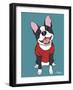 Boston Terrier Black-Tomoyo Pitcher-Framed Giclee Print