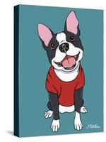 Boston Terrier Black-Tomoyo Pitcher-Stretched Canvas