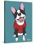 Boston Terrier Black-Tomoyo Pitcher-Stretched Canvas