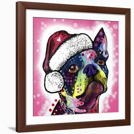 Boston Terrier Christmas-Dean Russo-Framed Giclee Print