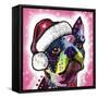 Boston Terrier Christmas-Dean Russo-Framed Stretched Canvas