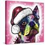 Boston Terrier Christmas-Dean Russo-Stretched Canvas