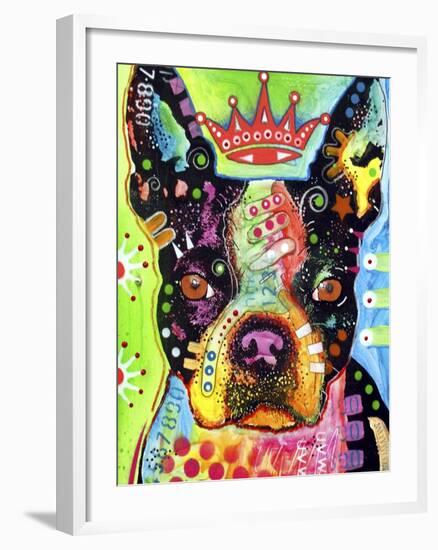 Boston Terrier Crowned-Dean Russo-Framed Giclee Print