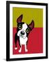 Boston Terrier Dog-TeddyandMia-Framed Art Print