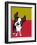 Boston Terrier Dog-TeddyandMia-Framed Art Print