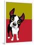 Boston Terrier Dog-TeddyandMia-Framed Art Print