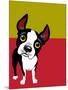 Boston Terrier Dog-TeddyandMia-Mounted Art Print