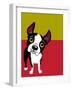 Boston Terrier Dog-TeddyandMia-Framed Art Print