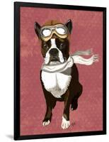 Boston Terrier Flying Ace-Fab Funky-Framed Art Print